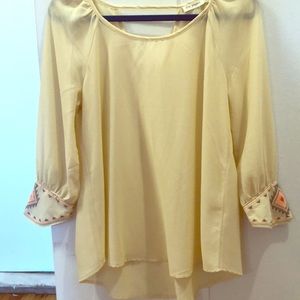Sheer beige blouse